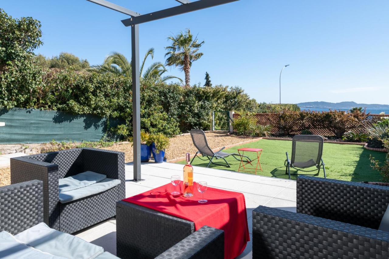 Face A La Mer Superbe Villa Terrasse Barbecue Le Pradet การ์เกราน ภายนอก รูปภาพ